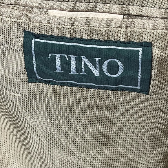 Vintage TINO Pure Virgin Wool Blazer Made in Canada Gold Crest Buttons Men’s 44R - Picture 9 of 12